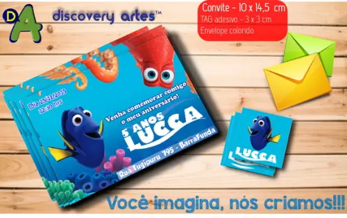 Convite Procurando Dory