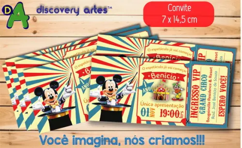 Convite Ingresso Circo do Mickey