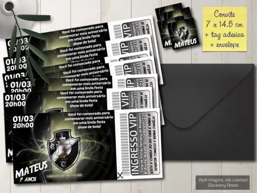 Convite Ingresso Time de Futebol