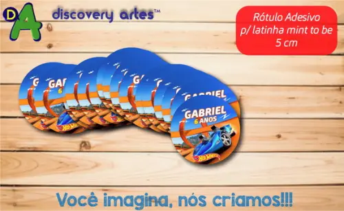Rótulo Adesivo Latinha Hot Wheels
