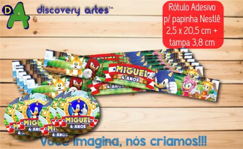 Rótulo Adesivo Papinha Sonic c/ Tampa