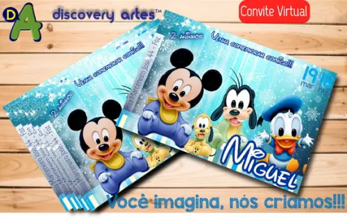 Convite Digital Mickey Baby