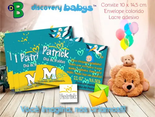 Convite Chá de Bebê Pampers