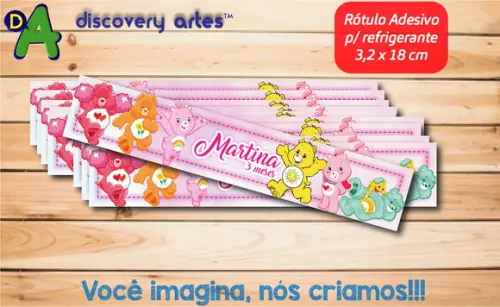 Rótulo Adesivo Refrigerante Ursinhos Carinhosos