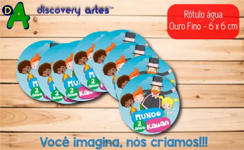 Rótulo Adesivo Água Ouro Fino Mundo Bita