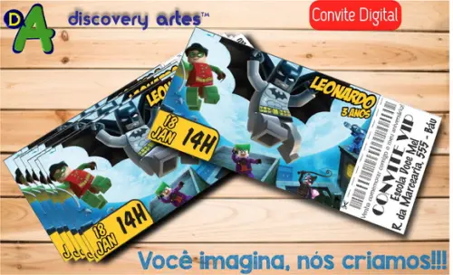 Convite Ingresso Digital Marvel Lego
