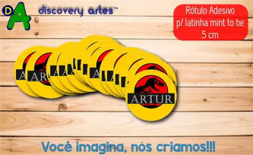 Rótulo Adesivo Latinha Jurassic Park