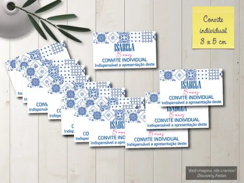 Convite Individual Mammamia 15 Anos
