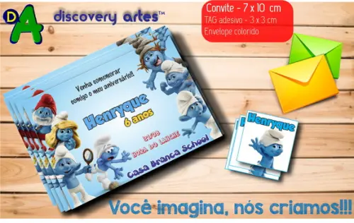 Convite Smurfs