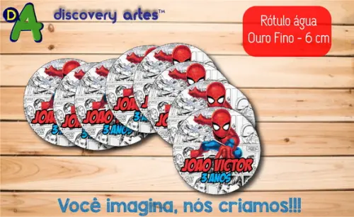 Rótulo Adesivo Água Ouro Fino Homem Aranha