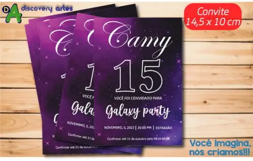 Convite Debutante 15 Anos Galaxia