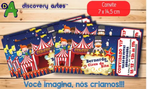 Convite Ingresso Mundo Bita - Circo do Bita