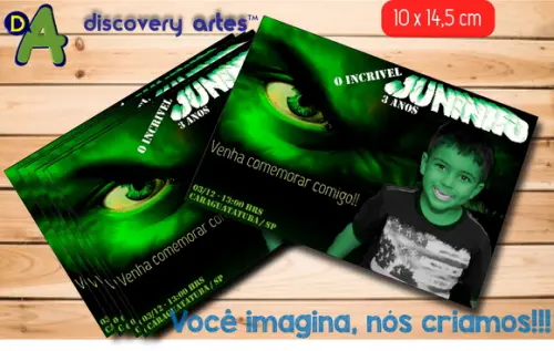 Convite Hulk com Foto