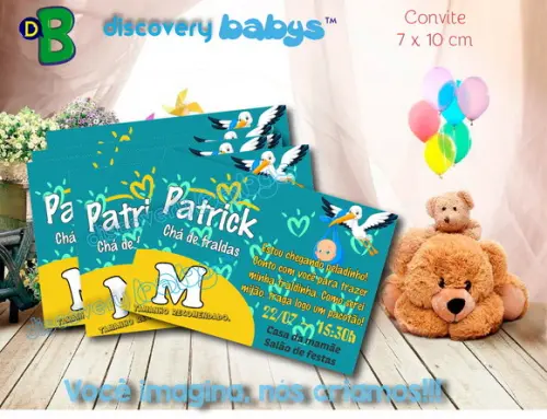 Convite Chá de Bebê Pampers