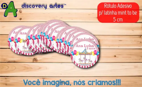 Rótulo Adesivo Latinha Parque de Diversão