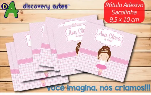 Rótulo Adesivo Sacolinha Bailarina