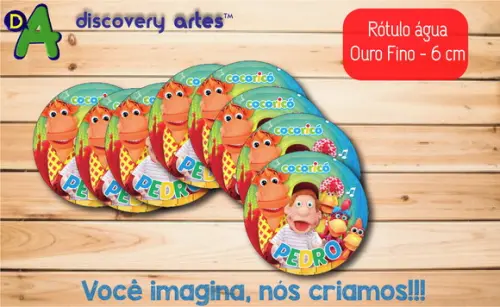 Rótulo Adesivo Água Ouro Fino Cocorico