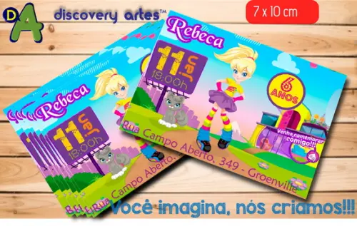 Convite Polly Pocket
