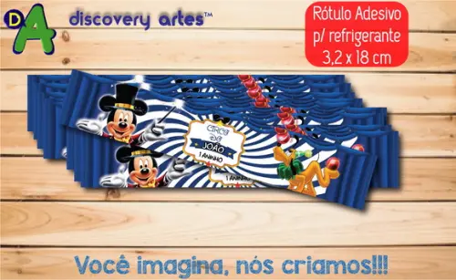Rótulo Adesivo Refrigerante Circo do Mickey