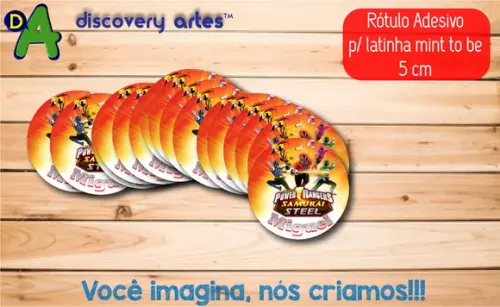 Rótulo Adesivo Latinha Power Rangers