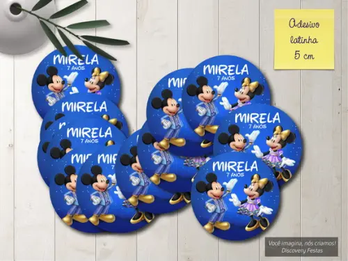 Rótulo Adesivo Latinha Mickey 50 Anos