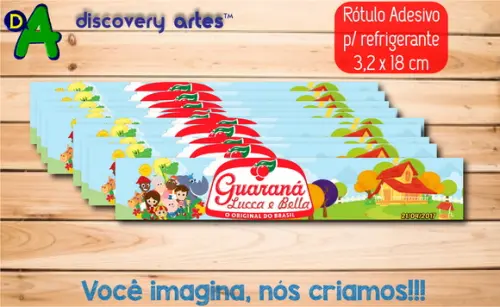 Rótulo Adesivo Refrigerante Sitio do Pica Pau Amarelo