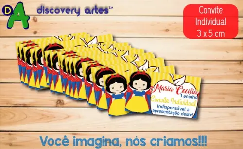 Convite Individual Branca de Neve