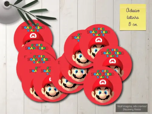 Rótulo Adesivo Latinha Super Mario Bros