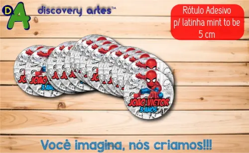 Rótulo Adesivo Latinha Homem Aranha
