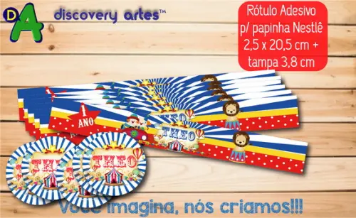 Rótulo Adesivo Papinha Circo c/ Tampa