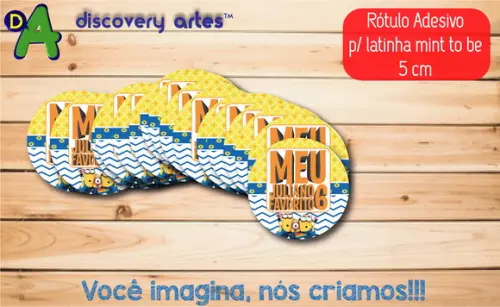 Rótulo Adesivo Latinha Minions