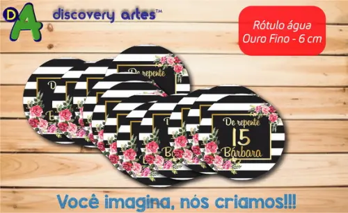 Rótulo Adesivo Água Ouro Fino 15 Anos