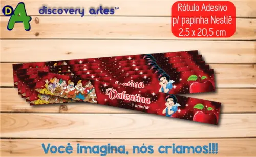 Rótulo Adesivo Papinha Branca de Neve