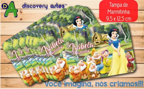 Tampa de Marmitinha Branca de Neve