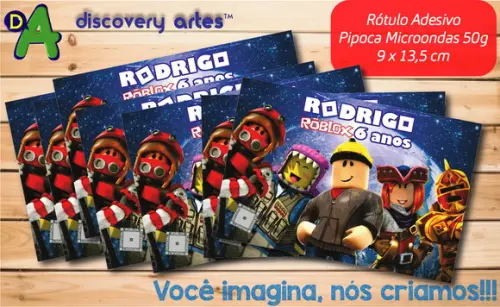 Rótulo Adesivo Pipoca de Microondas Roblox