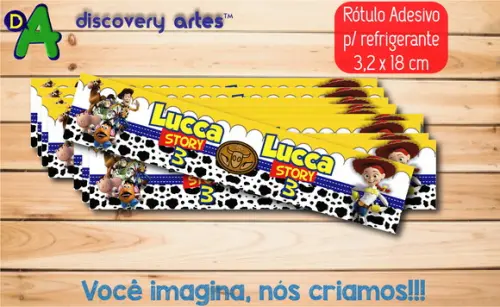 Rótulo Adesivo Refrigerante Toy Story