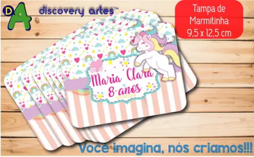 Tampa Marmitinha Unicornio