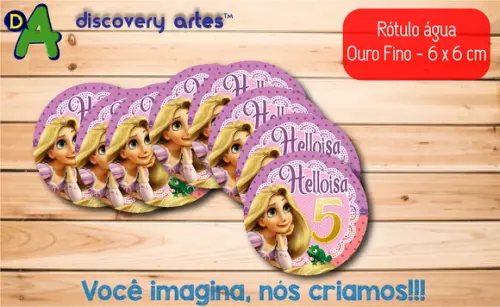 Rótulo Adesivo Água Ouro Fino Rapunzel