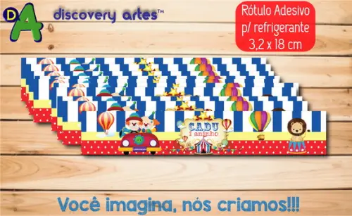 Rótulo Adesivo Refrigerante Circo