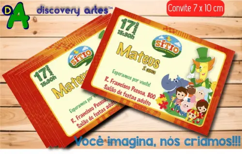 Convite Sitio do Pica Pau Amarelo