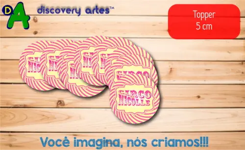 Topper Circo Rosa