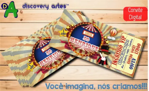 Convite Ingresso Digital Circo