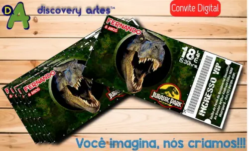 Convite Ingresso Digital Jurassic Park