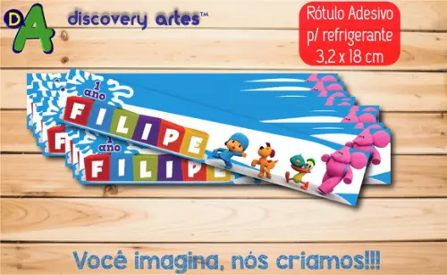 Rótulo Adesivo Refrigerante Pocoyo