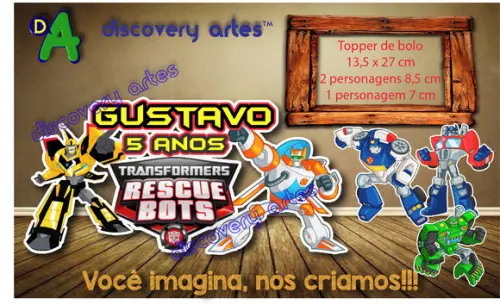 Topper de Bolo Transformers Rescue Bots