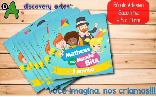 Rótulo Adesivo Sacola Mundo Bita