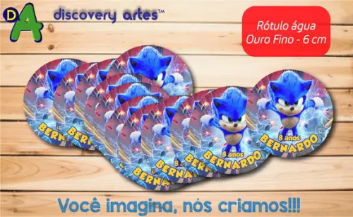Rótulo Adesivo Água Ouro Fino Sonic