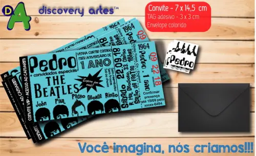 Convite Ingresso Retro