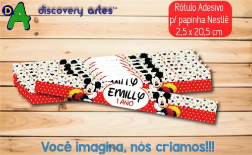 Rótulo Adesivo Papinha Mickey