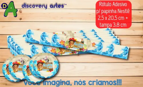 Rótulo Adesivo Papinha Moana Baby (c/ Tampa)